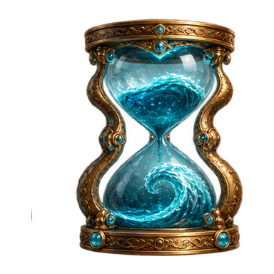 blue tidal hourglass