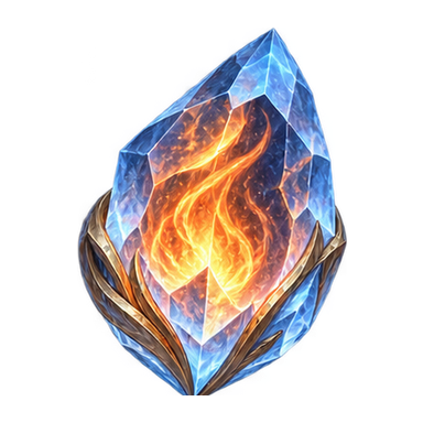 warm ember in crystal