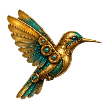 Brass hummingbird