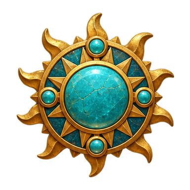 turquoise sun amulet